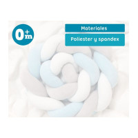 Trenza protector cuna KIOKIDS 150cm Azul