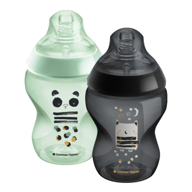 Biberón Tommee Tippee Closer to Nature 260 ml, Ollie y Pip, pack de 2