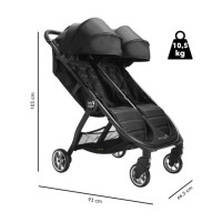 Silla de Paseo Gemelar Baby Jogger City Tour 2 Double Pitch Black