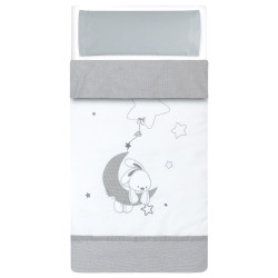 Saco nórdico y funda de almohada BimbiPirulos Luna Gris