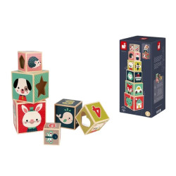 Pirámide de 6 Cubos Baby Forest Janod