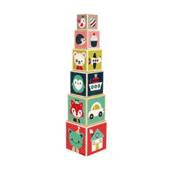 Pirámide de 6 Cubos Baby Forest Janod