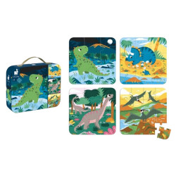 Set 4 Puzzles Evolutivos Dinosaurios Janod