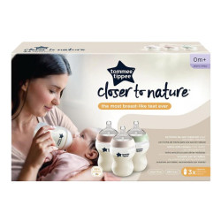 Biberón Tommee Tippee Closer to Nature 260 ml, pack 3un.