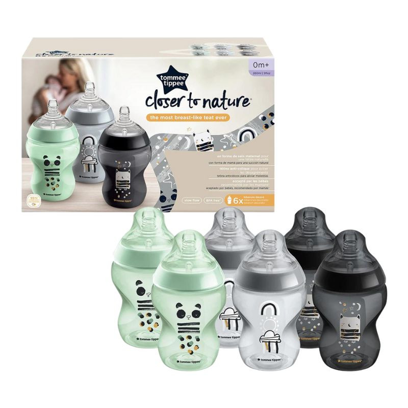 Biberón Tommee Tippee Closer to Nature 260 ml, pack 6un.