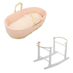 Moisés de Mimbre Bimbidreams Dalia + Patas Madera