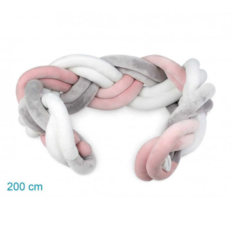 Trenza Protector cuna Kiokids Rosa 2 metros