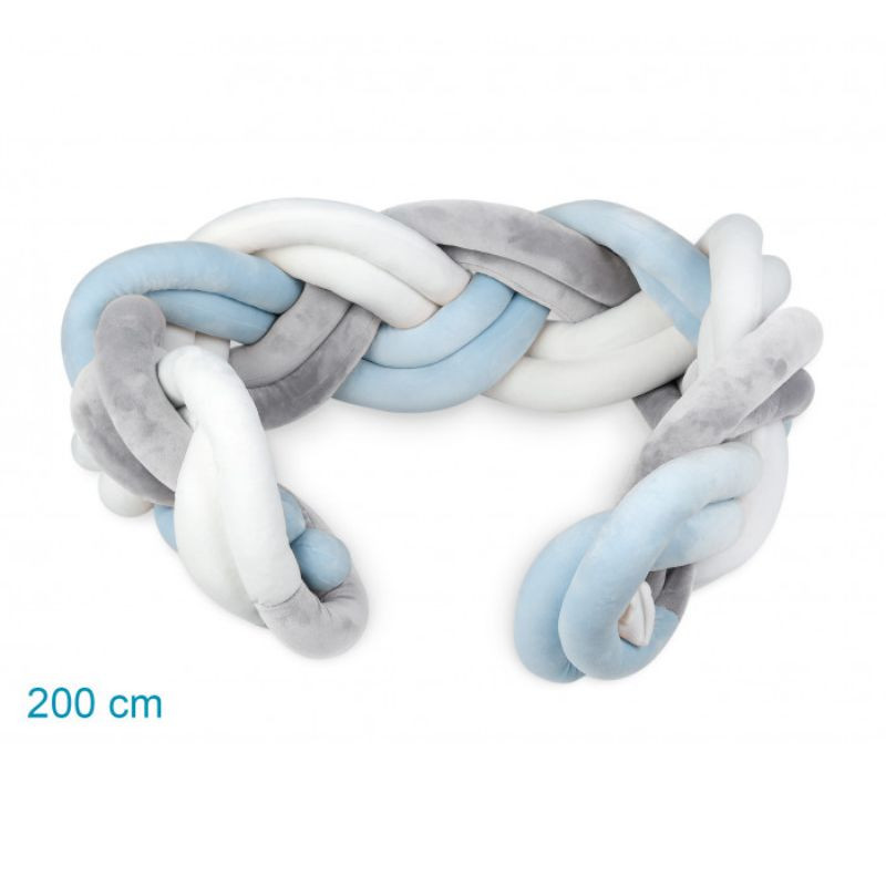 Trenza Protector cuna Kiokids Azul 2 metros