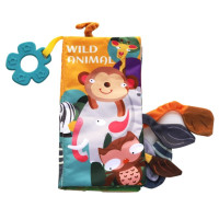 Libro Educativo de tela con mordedor Kikka Boo Wild Animals