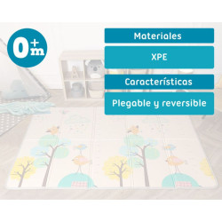 Alfombra Reversible Plegable 150x200 Kiokids Bosque