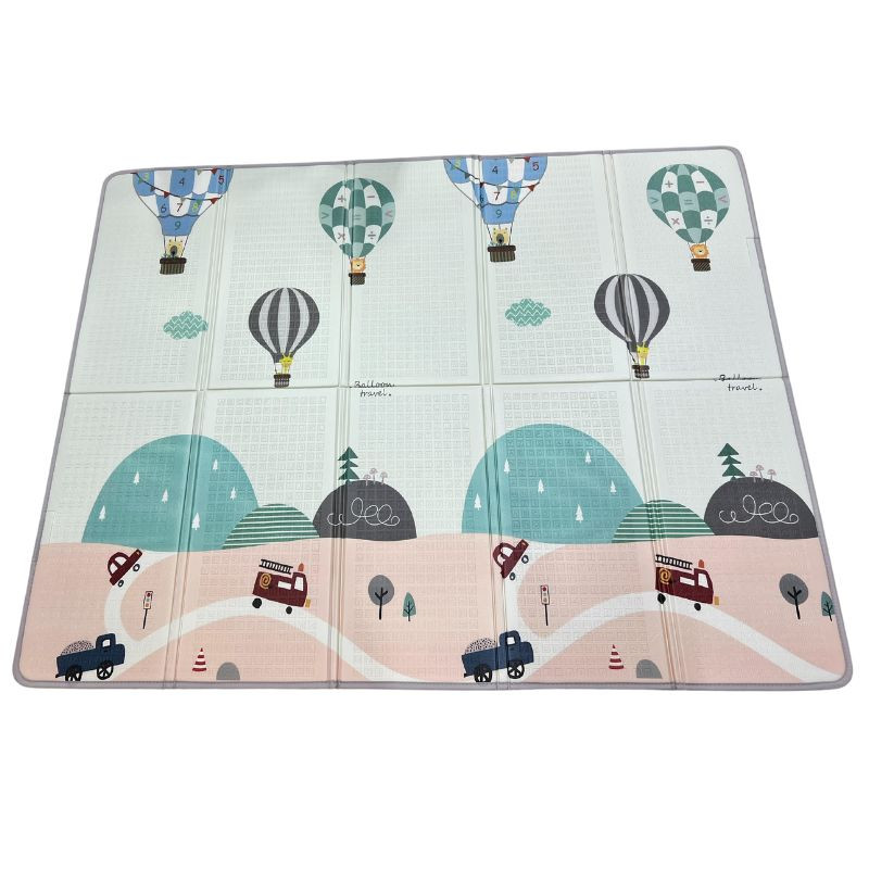 Alfombra Reversible Plegable 150x200 Kiokids Globos