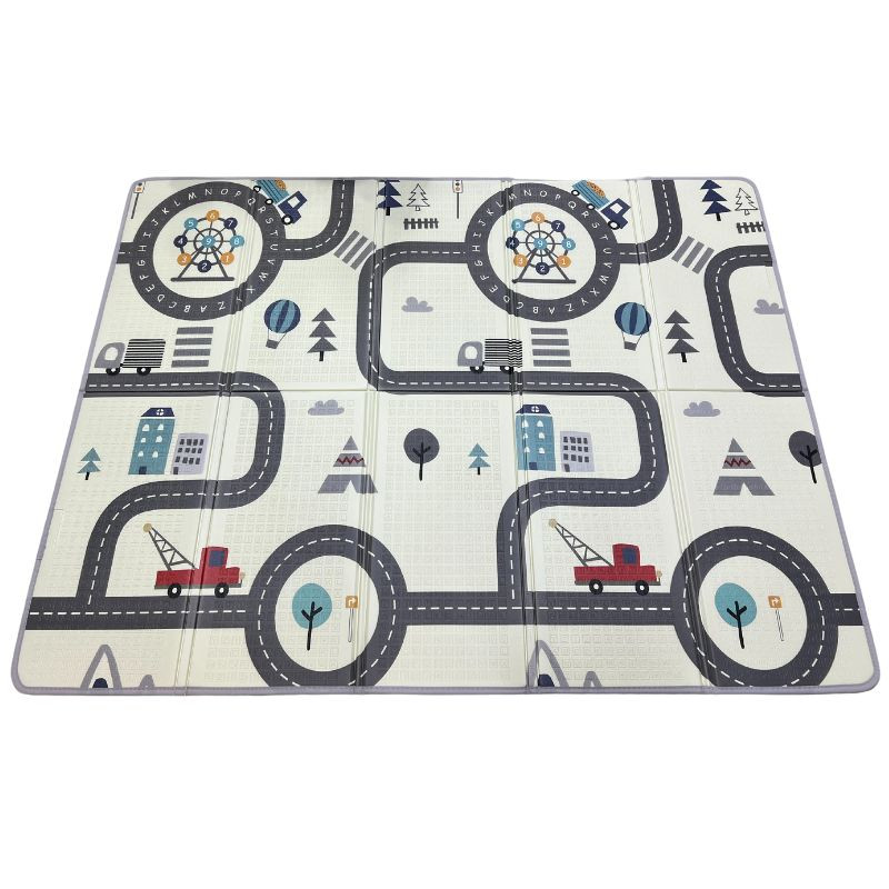 Alfombra Reversible Plegable 150x200 Kiokids Coches