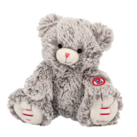 Oso Maé de Peluche Prestigio Gris 24cm Rouge Kaloo