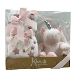 Manta con peluche Kiokids