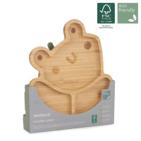 Miniland Plato C de madera con ventosa Frog