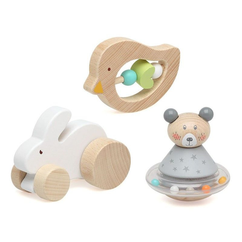 Kiokids Set mis primeros juguetes de madera 0 meses+