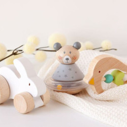 Kiokids Set mis primeros juguetes de madera 0 meses+