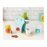 Cafetera de madera con accesorios Kiokids