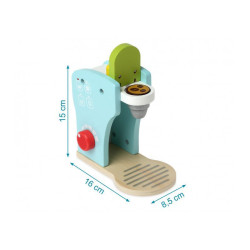 Cafetera de madera con accesorios Kiokids