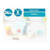 Cafetera de madera con accesorios Kiokids